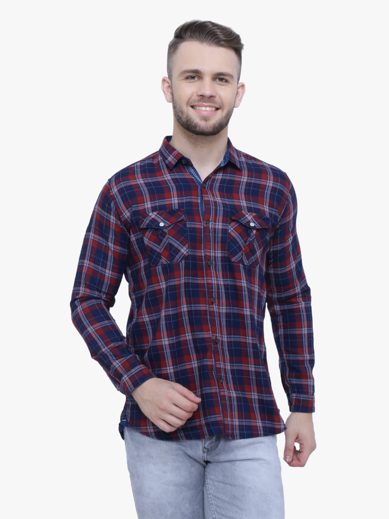 Kuons Avenue - Red 100% Cotton Slim Fit Men's Casual Shirt ( Pack of 1 )