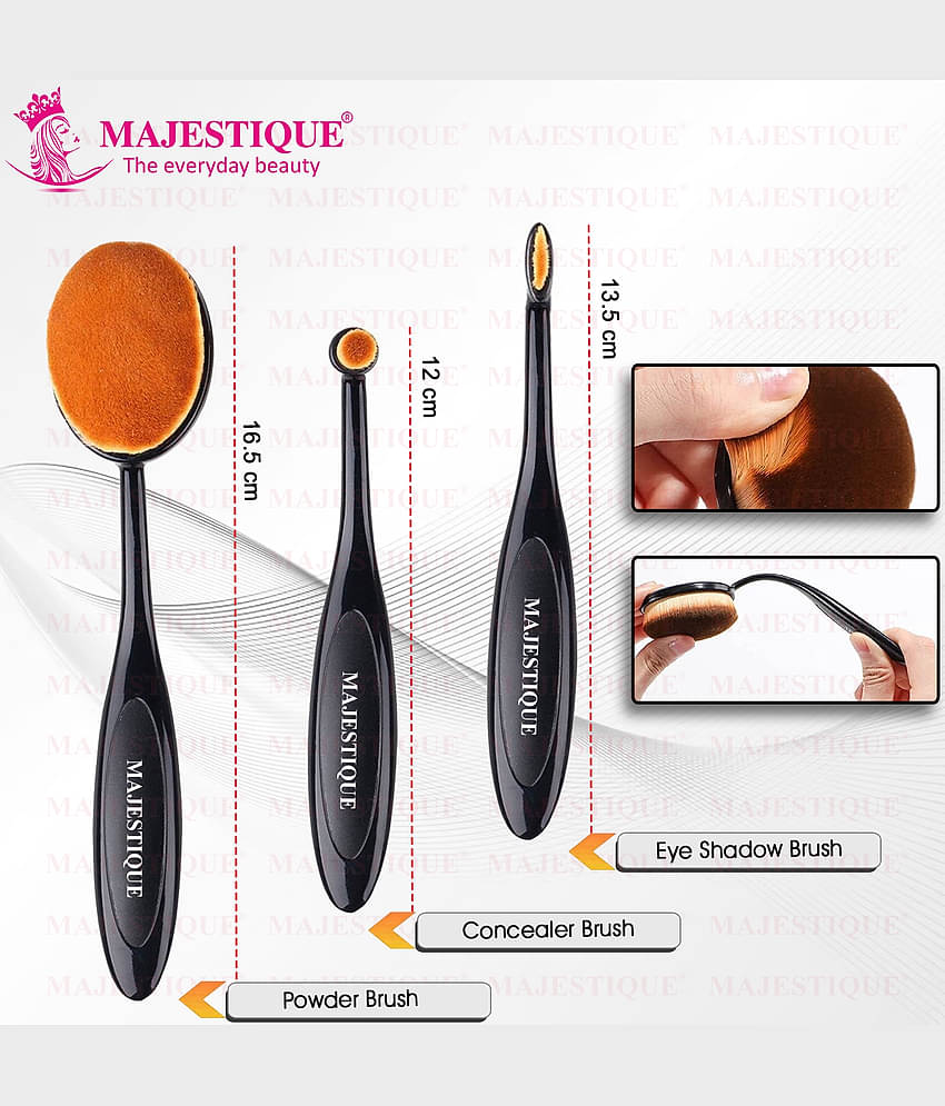 Majestique Professional Eye Makeup Brush Set Concealer, Blush And Eye Shadow For Women And Girls