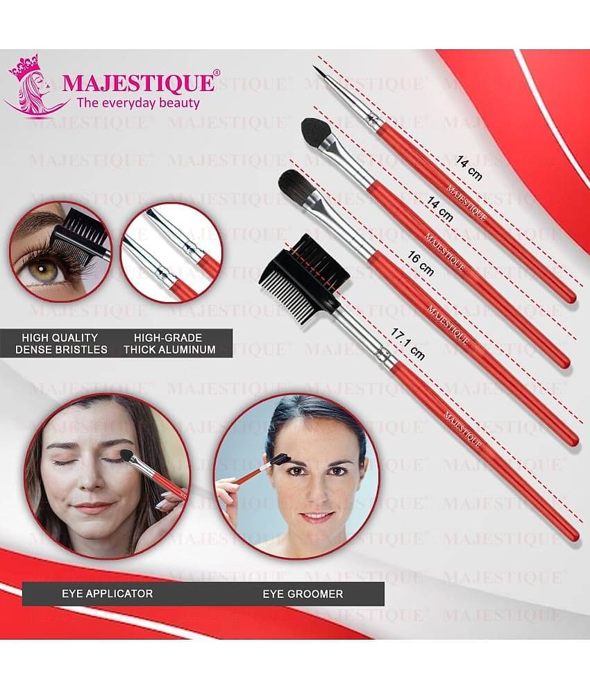 Majestique Eye Beautifiler Combo, Professional Eye Beautifier Brush Set - 4Pcs/Multicolor