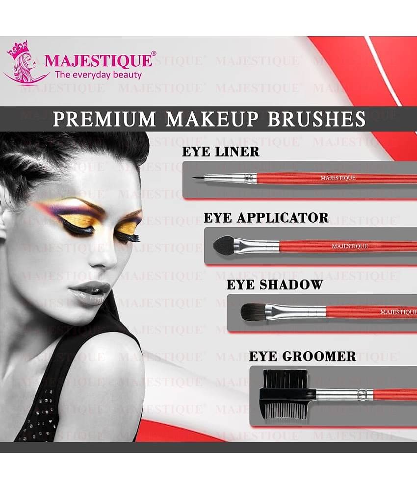 Majestique Eye Beautifiler Combo, Professional Eye Beautifier Brush Set - 4Pcs/Multicolor
