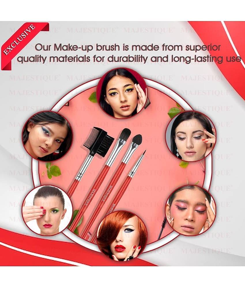 Majestique Eye Beautifiler Combo, Professional Eye Beautifier Brush Set - 4Pcs/Multicolor