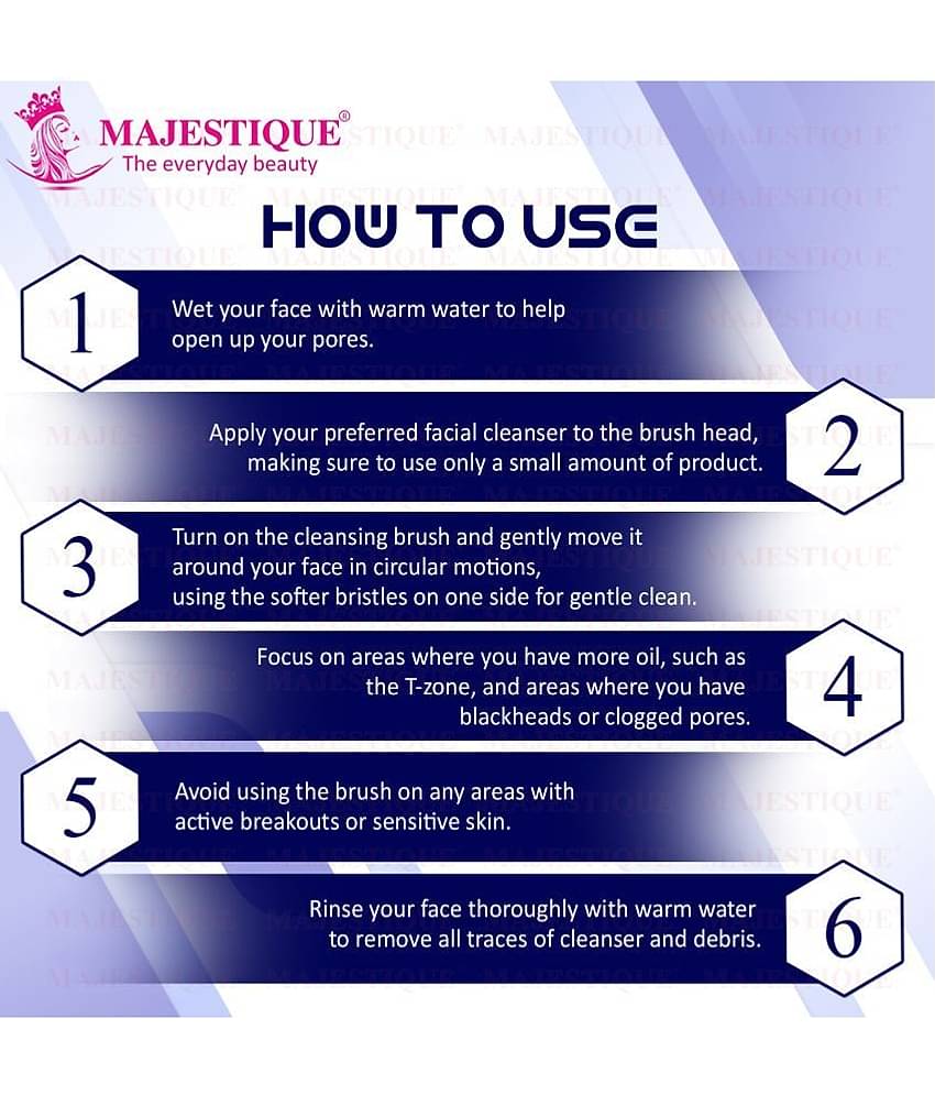 Majestique Face Exfoliator Brush Deep Pore Cleaning Wash Massage Soft Silicon Face Brush Scrubber