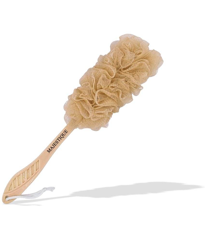     			Majestique Body Scrubber Long Handle Loofah, Soft Nylon Mesh Sponge (Multicolor)