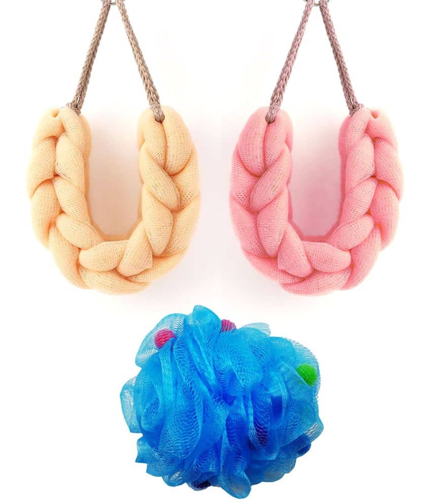 Majestique Loofah with Active Spheres Ultra Soft Mesh Body Wash Sponge Cleaning Adult - Multicolor - Body Care - Loofah and Other Tools | Buy online on ZillyBuy