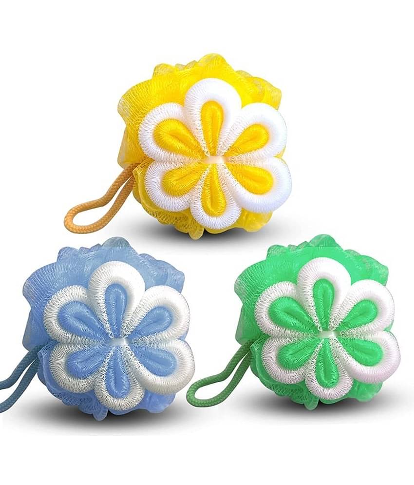 Majestique Cleanse Flower Loofah for Body Scrubber Shower Essential Skin Care - Color May Vary