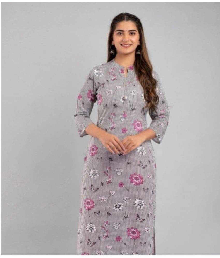 MAUKA - White Rayon Women's Straight Kurti ( Pack of 1 ) MAUKA - White Rayon Women's Straight Kurti ( Pack of 1 )