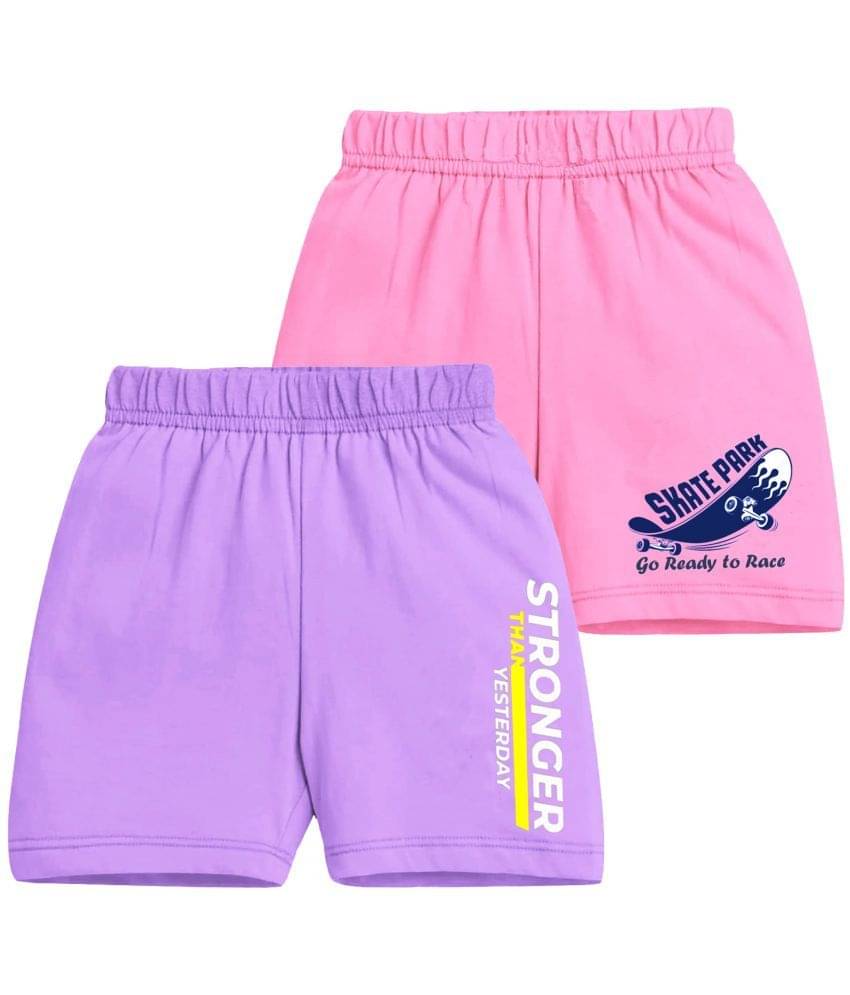     			MIST N FOGG Pack of 2 Girls Cotton Cycling Shorts ( Multicolor )