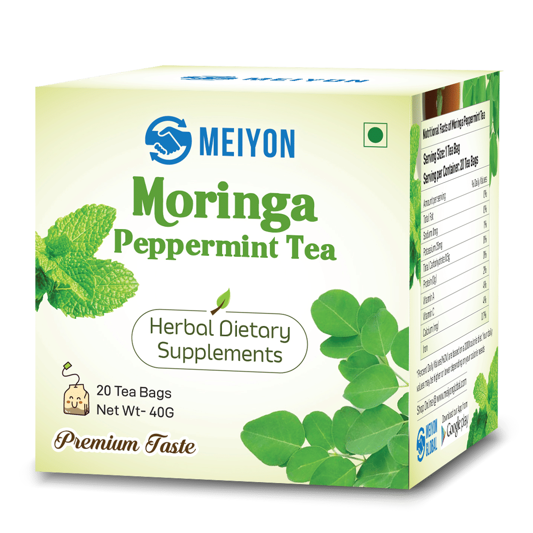 Meiyon Peppermint Tea Bags 40 gm Meiyon Peppermint Tea Bags 40 gm