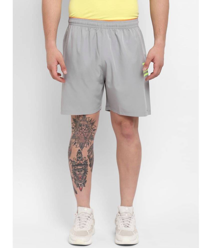 OFF LIMITS - Grey Polyester Men's Gym Shorts ( Pack of 1 ) OFF LIMITS - Grey Polyester Men's Gym Shorts ( Pack of 1 )
