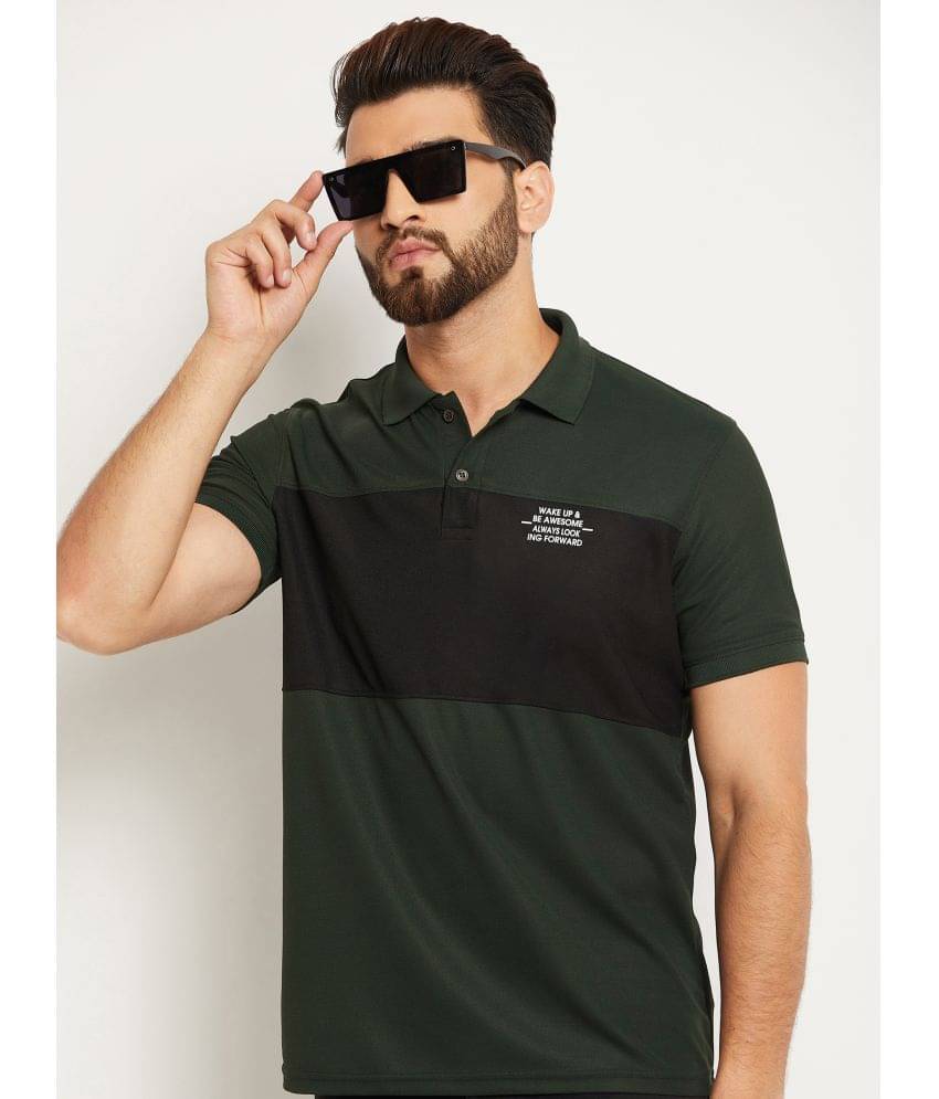 OGEN Pack of 1 Cotton Blend Regular Fit Colorblock Half Sleeves Men's Polo T Shirt ( Green ) OGEN Pack of 1 Cotton Blend Regular Fit Colorblock Half Sleeves Men's Polo T Shirt ( Green )