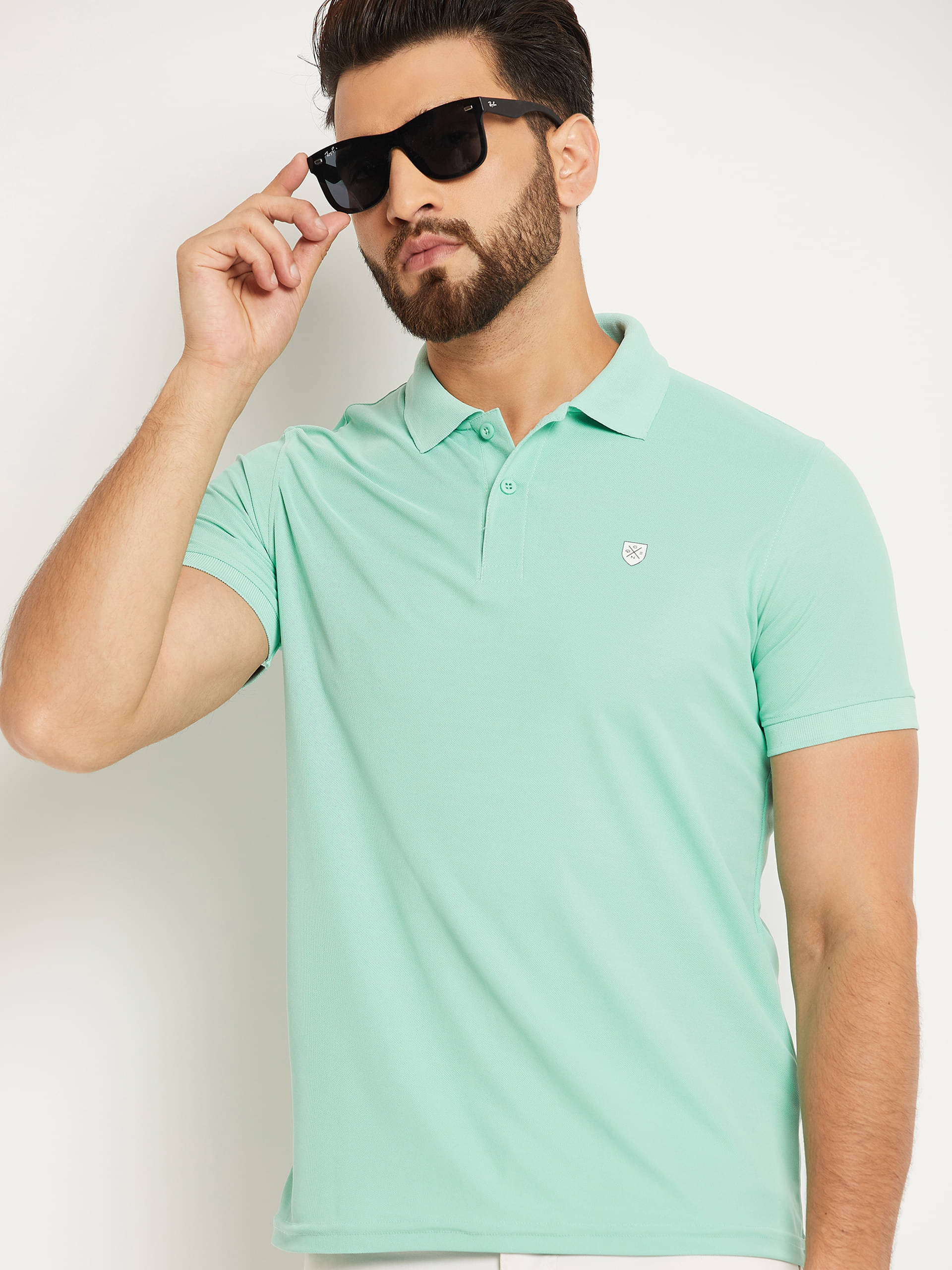 OGEN Pack of 1 Cotton Blend Regular Fit Solid Half Sleeves Men's Polo T Shirt ( Mint Green )     			OGEN Pack of 1 Cotton Blend Regular Fit Solid Half Sleeves Men's Polo T Shirt ( Mint Green )