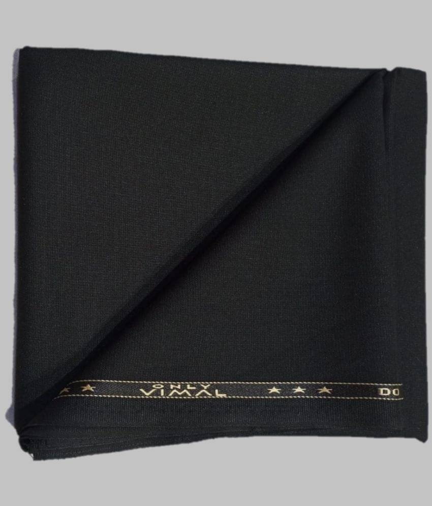     			ONLY VIMAL - Black Polyester Blend Men's Unstitched Pant Piece ( Pack of 1 )