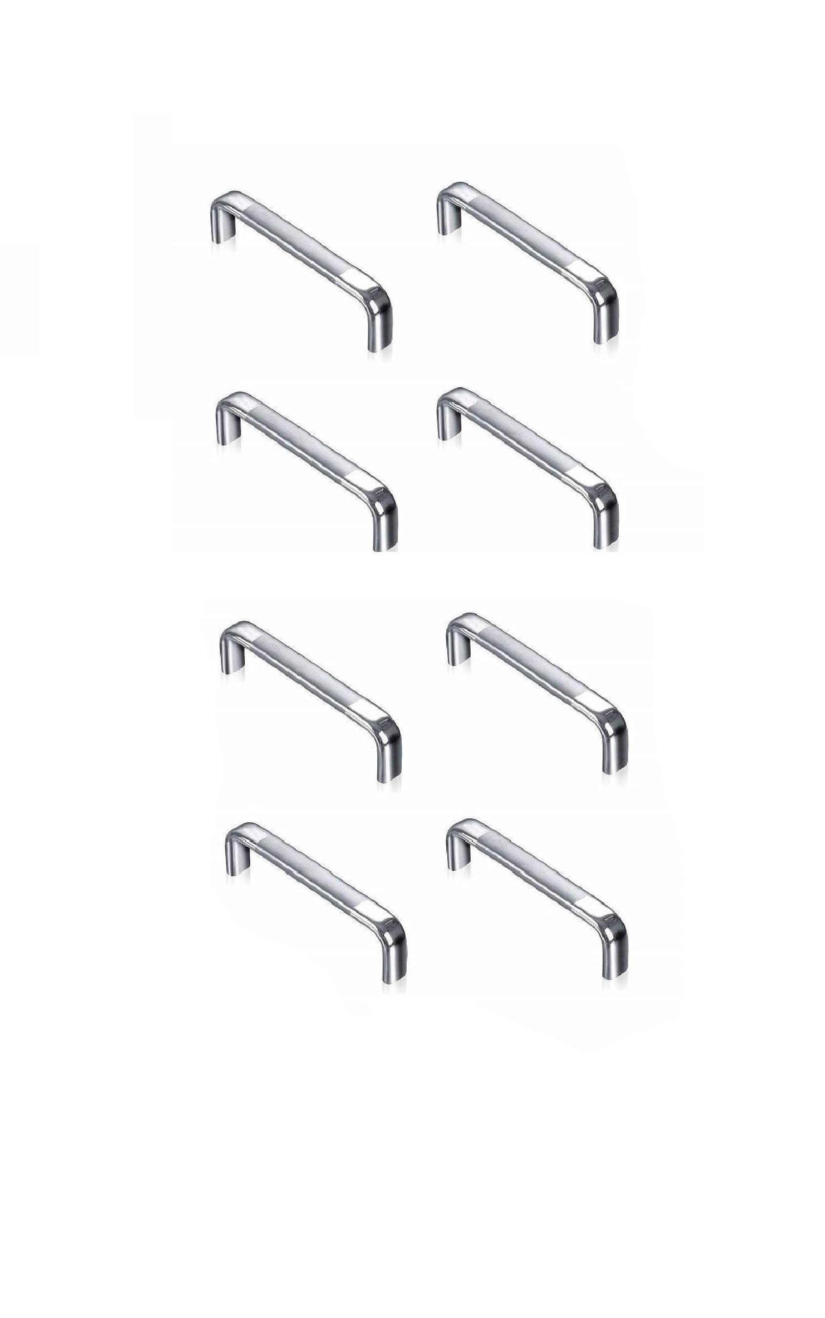 ONMAX Stainless Steel Capsule D Type Drawer, Almirah Wardrobe and Cabinet Handles 8 Inchs Pack of 8 Pcs (SSCB0108N)