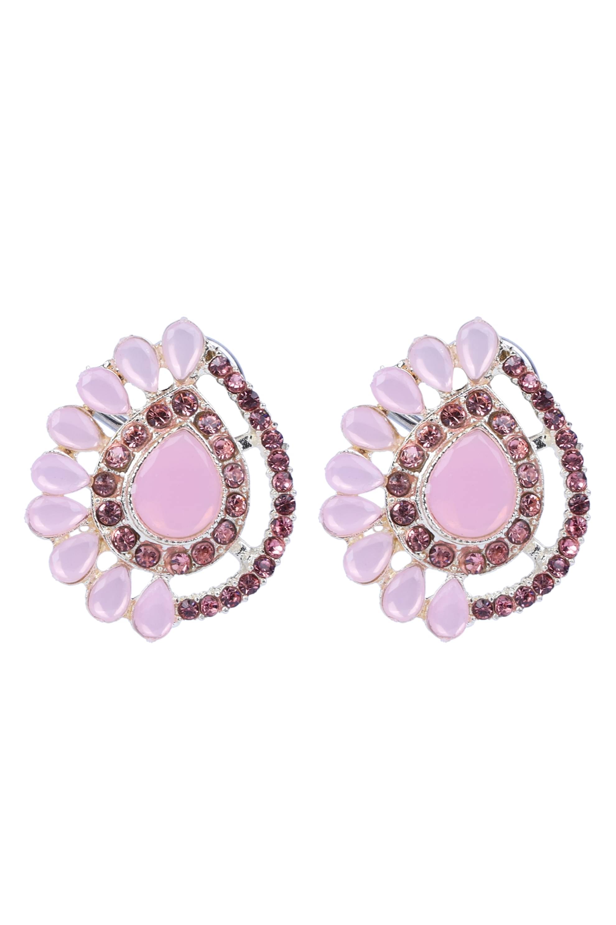     			PUJVI - Light Pink Hoops Earrings ( Pack of 1 )