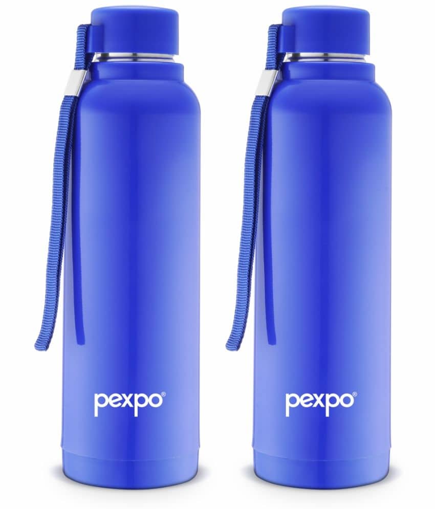 Pexpo - STEREO 900 PUF INSULATED STAINLESS STEEL BOTTLE Red Water Bottle 700 ml mL ( Set of 2 )