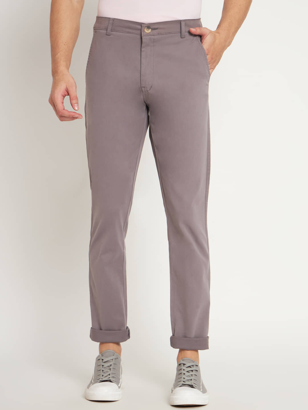 RAGZO Grey Slim Chinos ( Pack of 1 ) - Trousers | Buy online on ZillyBuy