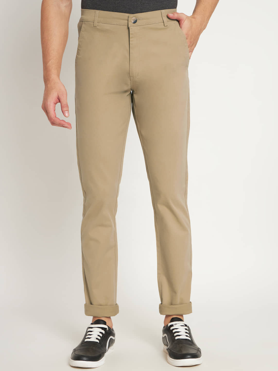 RAGZO Khaki Slim Chinos ( Pack of 1 ) - Trousers | Buy online on ZillyBuy