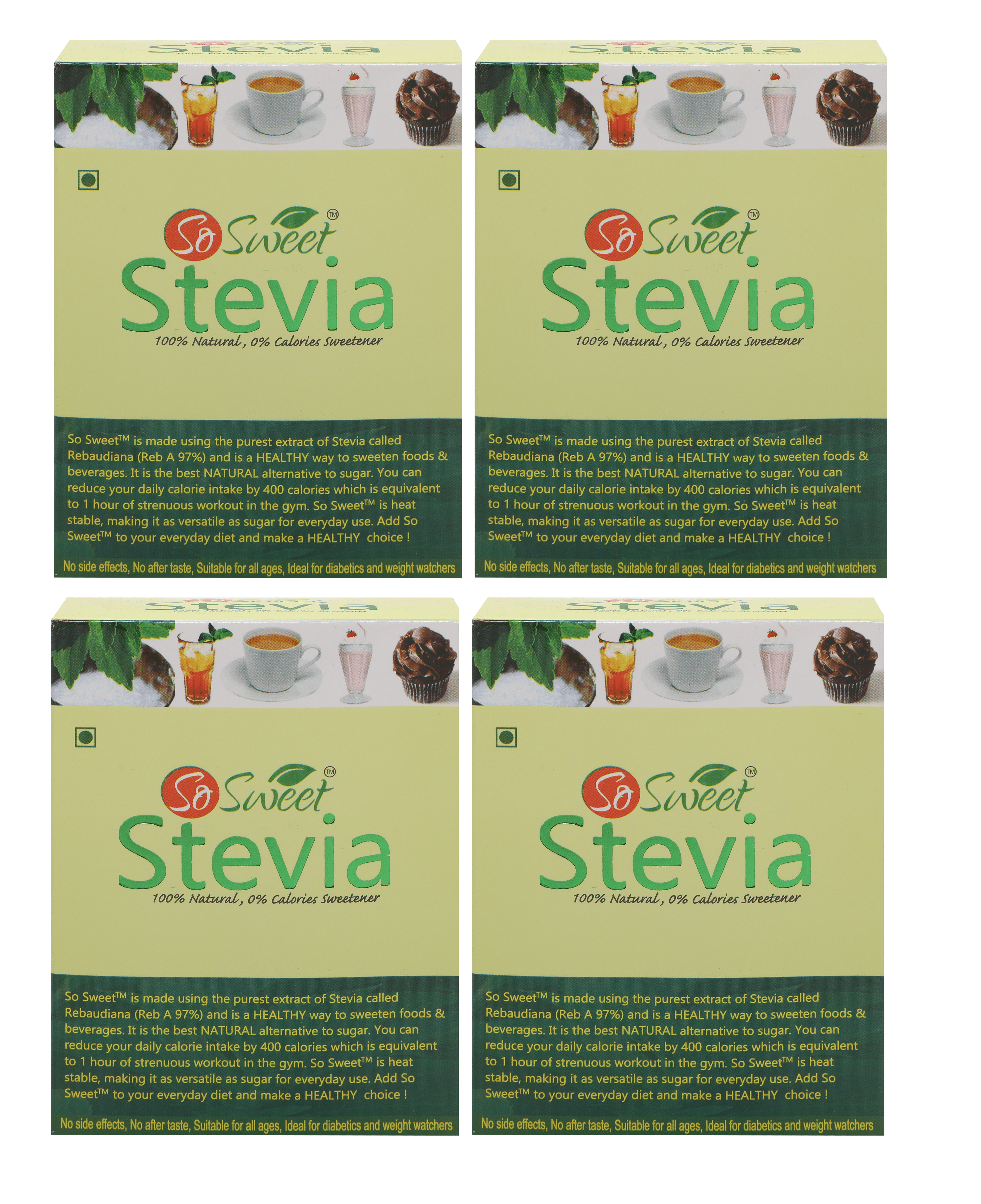     			So Sweet Natural sweetener Sugar Substitute Powder 200 g Pack of 4