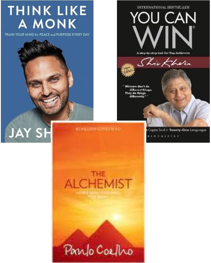     			The Alchemist + You Can Win + Think Like A Monk