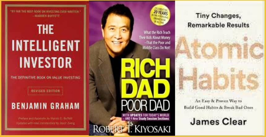 The Intelligent Investor + Rich Dad Poor Dad + Atomic Habits - Stationery | Buy online on ZillyBuy