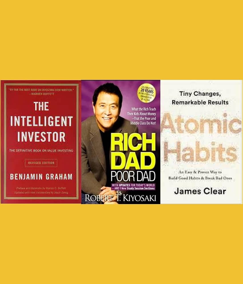 The Intelligent Investor + Rich Dad Poor Dad + Atomic Habits - Stationery | Buy online on ZillyBuy