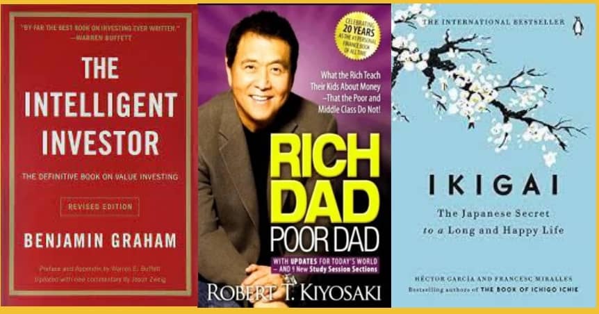 The Intelligent Investor + Rich Dad Poor Dad + Ikigai - Stationery | Buy online on ZillyBuy