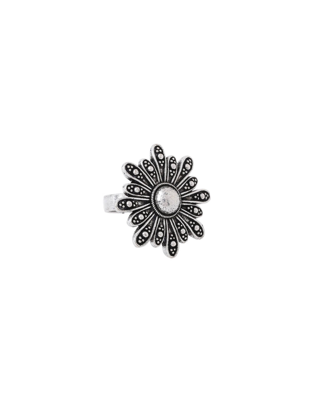 VIRAASI - Silver Contemporary Ring ( Pack of 1 )