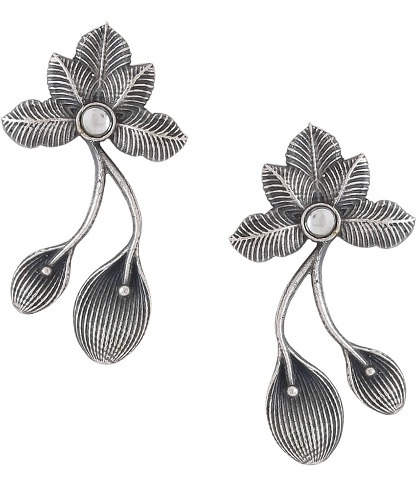 VIRAASI - Silver Danglers Earrings ( Pack of 1 ) - Earrings | Buy online on ZillyBuy