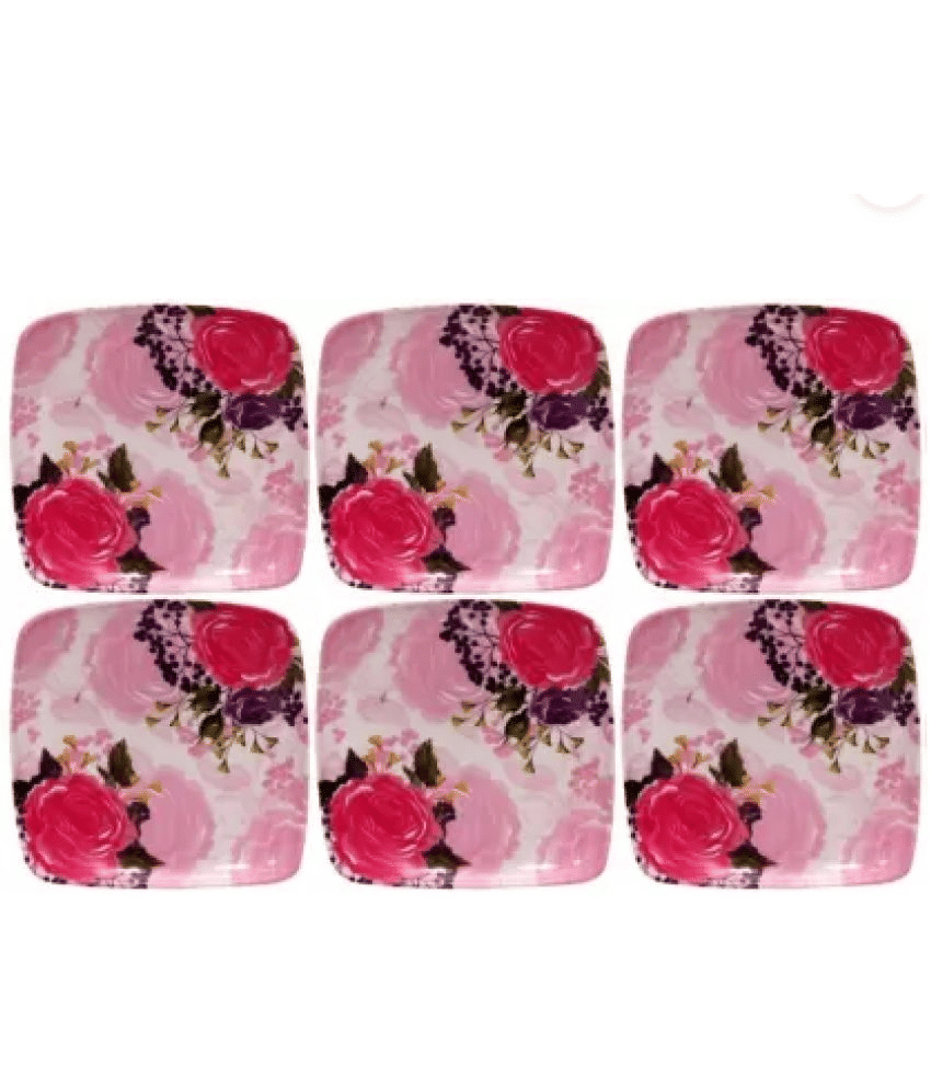     			Carnival 6 Pcs Melamine Multi Color Half Plate