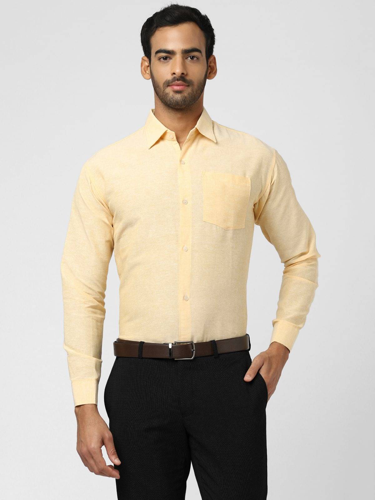 DESHBANDHU DBK - Beige Cotton Blend Regular Fit Men's Casual Shirt ( Pack of 1 ) DESHBANDHU DBK - Beige Cotton Blend Regular Fit Men's Casual Shirt ( Pack of 1 )
