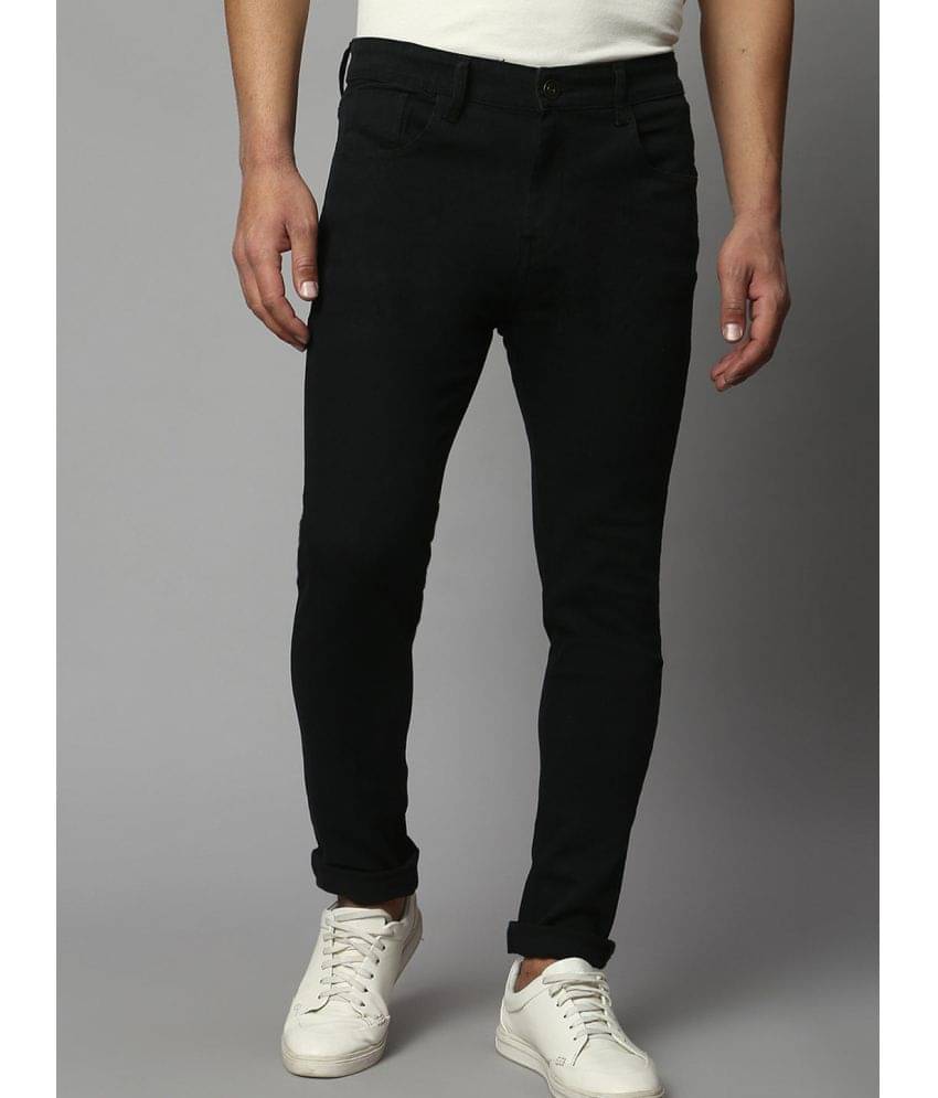Dennis Lingo - Black Cotton Blend Slim Fit Men's Jeans ( Pack of 1 )     			Dennis Lingo - Black Cotton Blend Slim Fit Men's Jeans ( Pack of 1 )