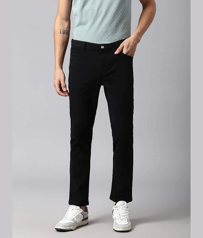 Dennis Lingo Black Slim Chinos ( Pack of 1 ) - Trousers | Buy online on ZillyBuy