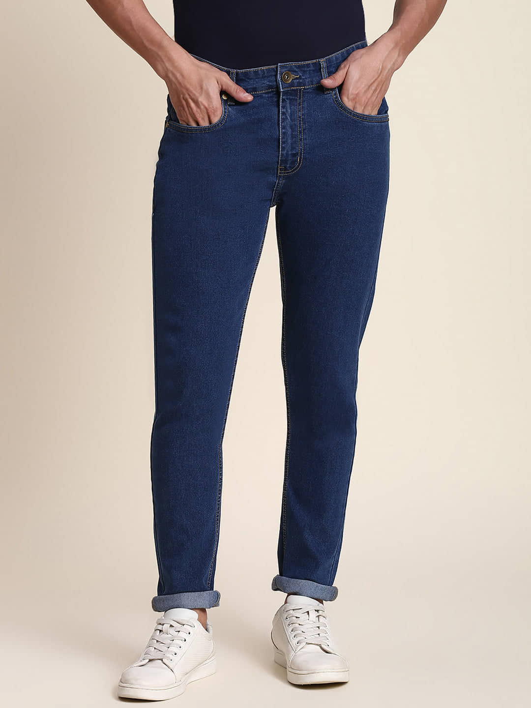 Dennis Lingo Slim Fit Dyed Men's Jeans - Blue ( Pack of 1 ) - Jeans | Buy online on ZillyBuy