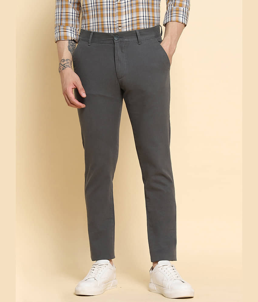 Dennis Lingo Grey Slim Chinos ( Pack of 1 ) - Trousers | Buy online on ZillyBuy