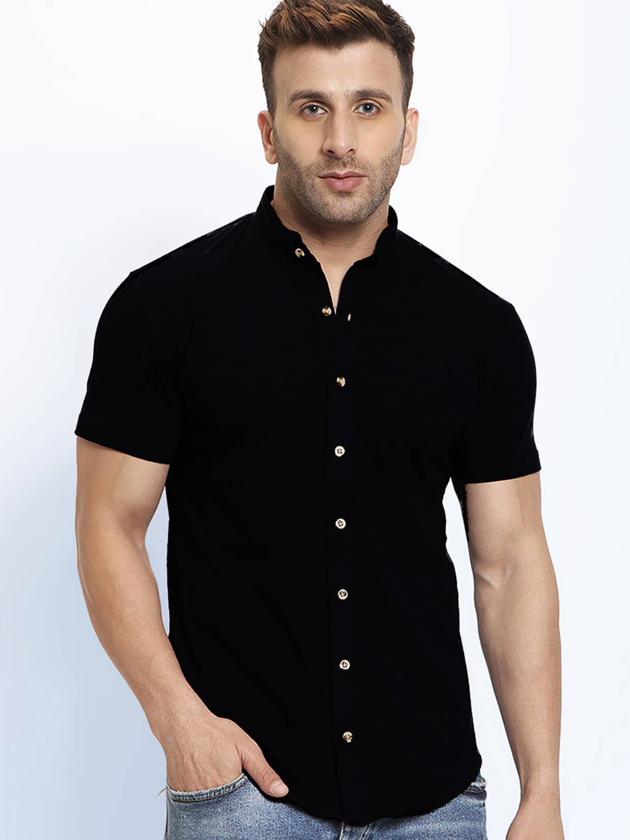 GESPO - Maroon Cotton Blend Regular Fit Men's Casual Shirt ( Pack of 1 )