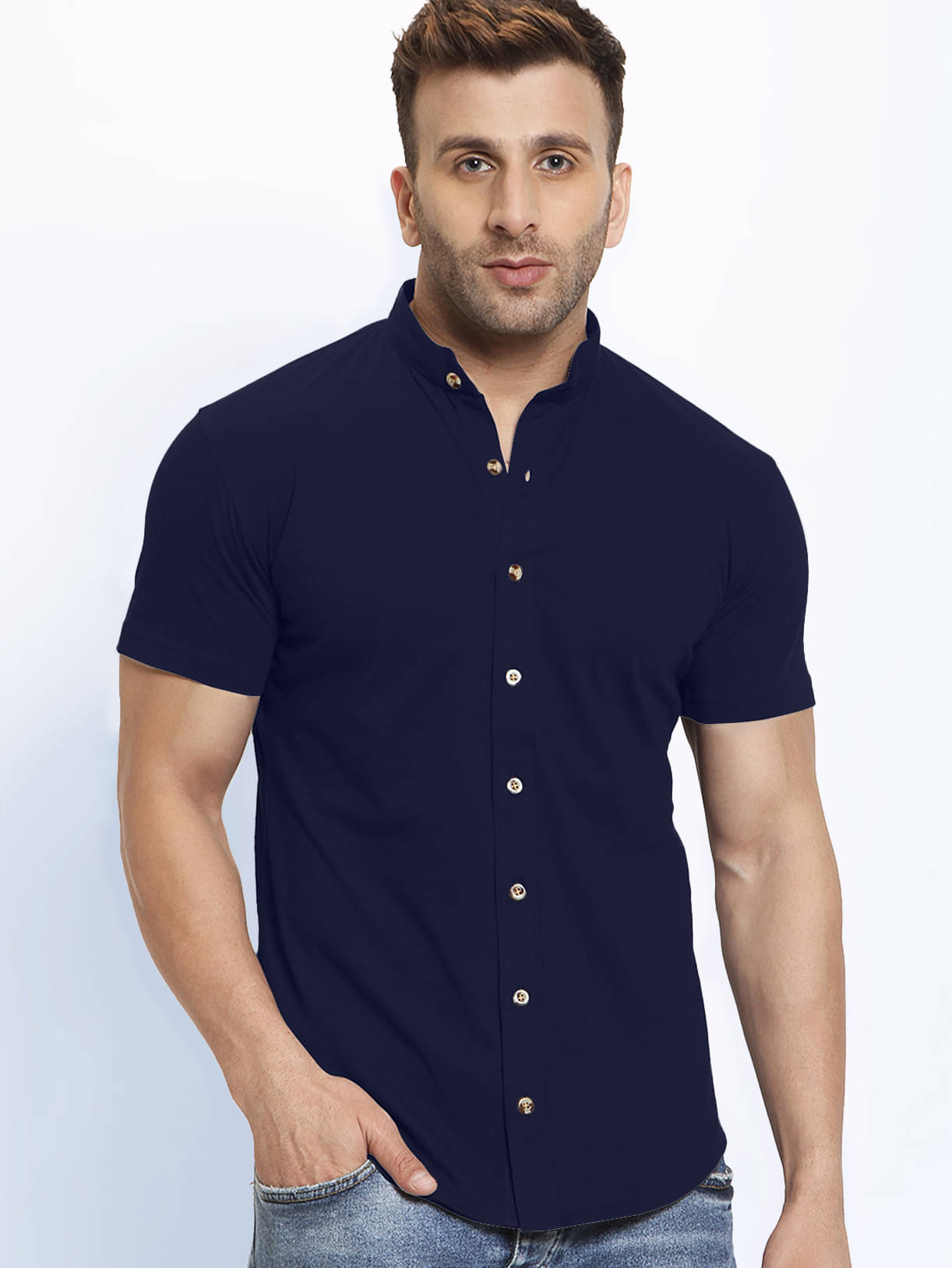 GESPO - Blue Cotton Blend Regular Fit Men's Casual Shirt ( Pack of 1 ) GESPO - Blue Cotton Blend Regular Fit Men's Casual Shirt ( Pack of 1 )