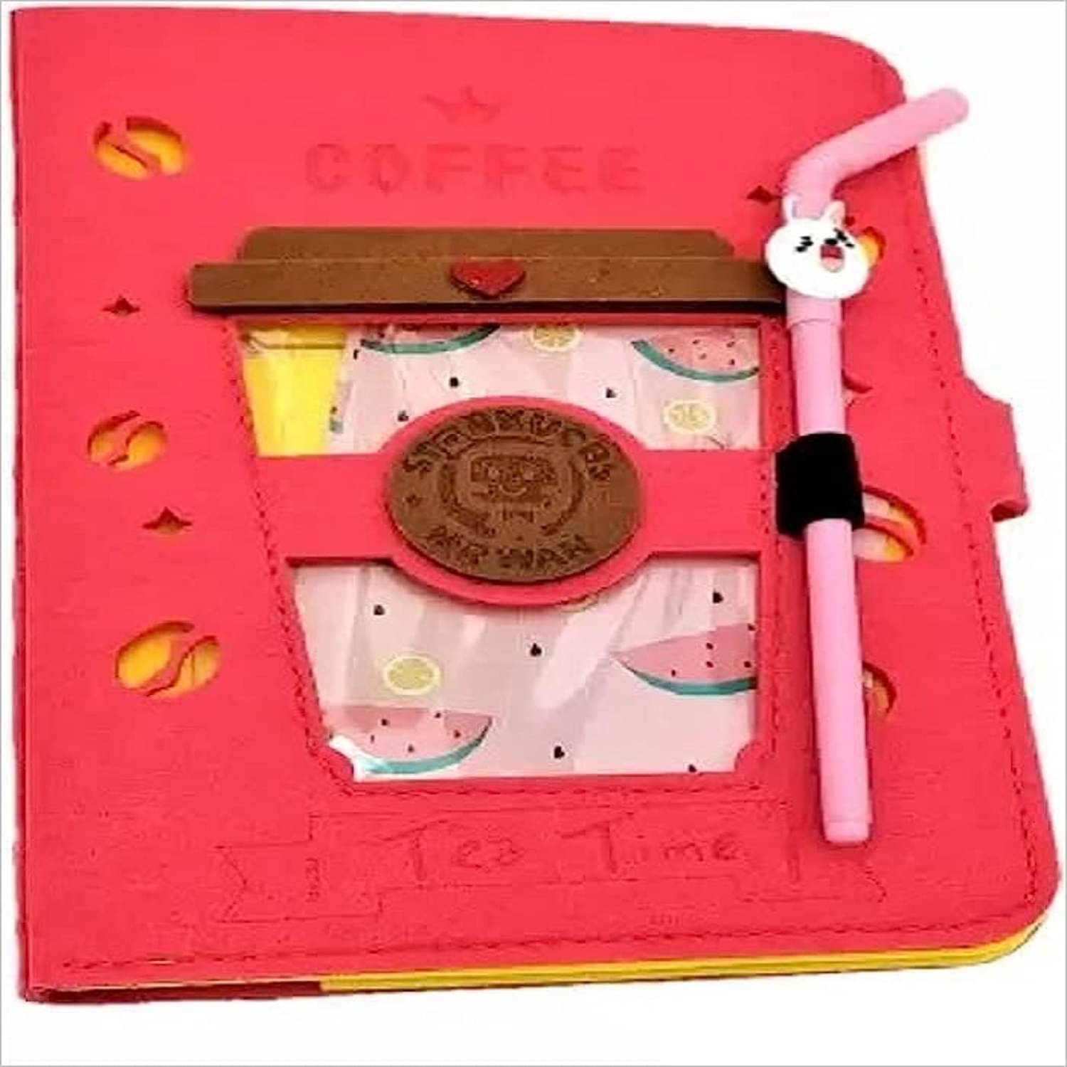 JELLIFY Orange Coffee A5 Diary With Pen Designer 150 Pages Notebook Journal for Kids JELLIFY Orange Coffee A5 Diary With Pen Designer 150 Pages Notebook Journal for Kids