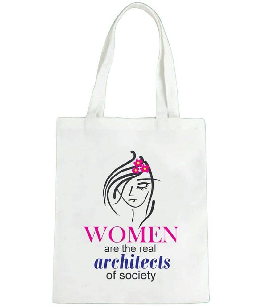     			Jellify - White Shopping Bags ( 1 Pc )
