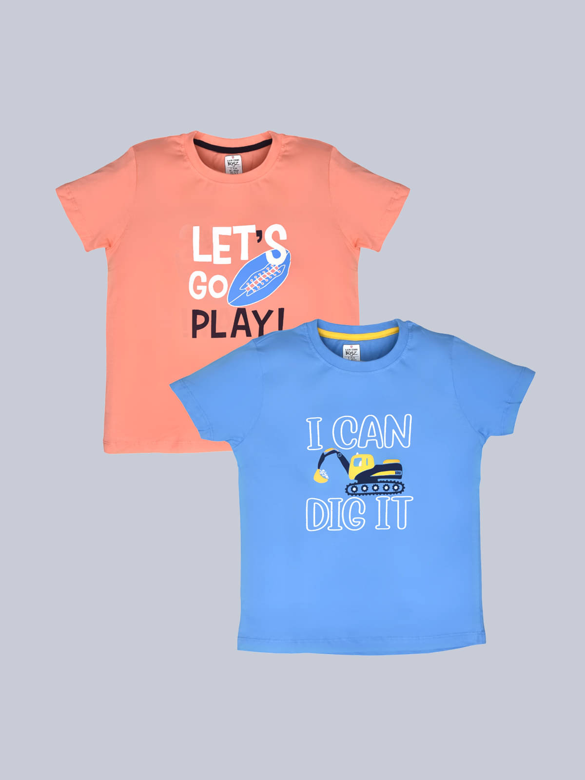     			Lux Cozi Pack of 3 Boys Cotton T-Shirt ( Blue )