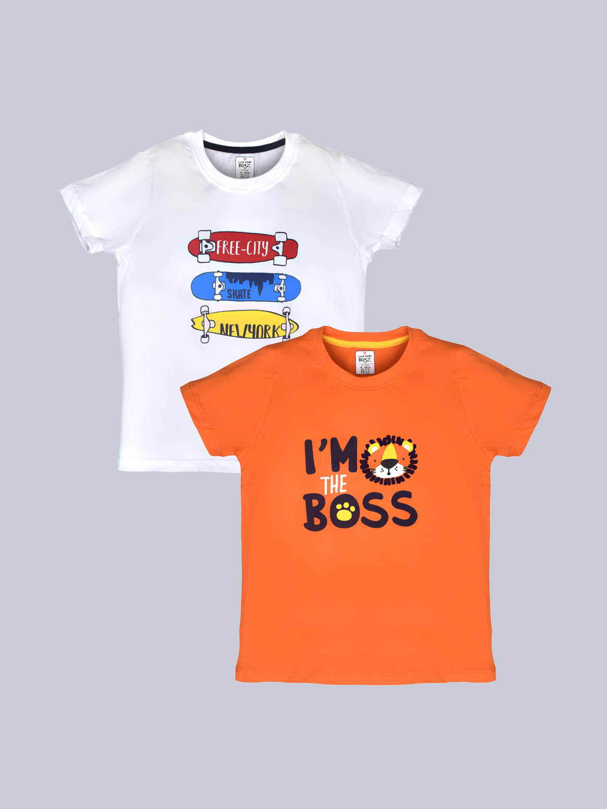     			Lux Cozi Pack of 1 Boys Cotton Polo T-Shirt ( White )