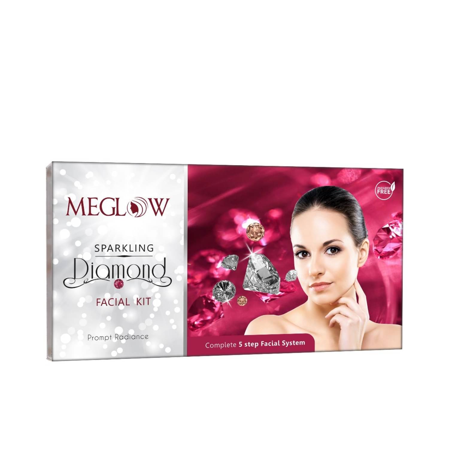     			Meglow Sparkling Diamond Facial Kit with Easy 5 Steps for Women - 105g, Pack of 1