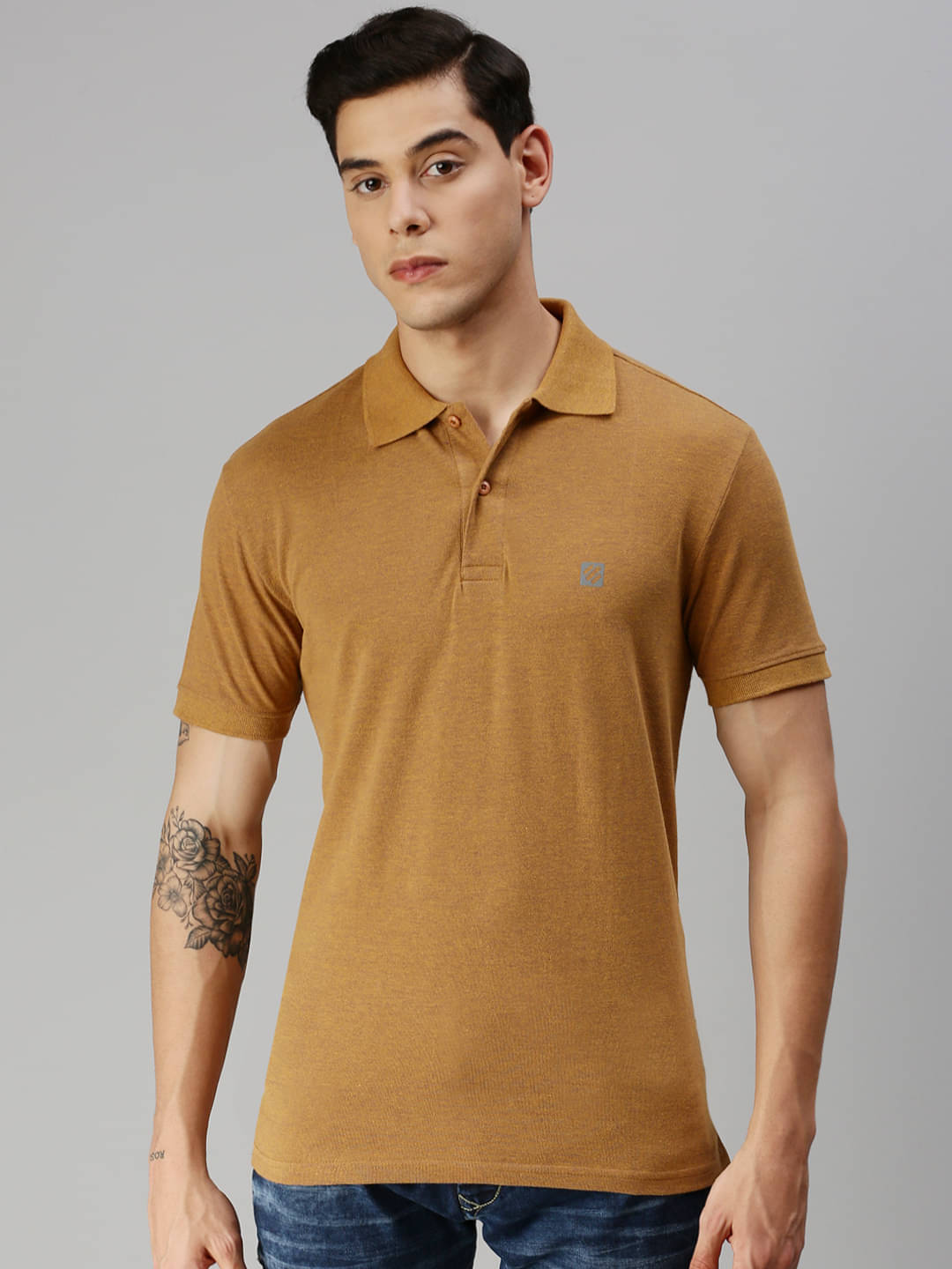 ONN - Mustard Cotton Regular Fit Men's Polo T Shirt ( Pack of 1 )     			ONN - Mustard Cotton Regular Fit Men's Polo T Shirt ( Pack of 1 )