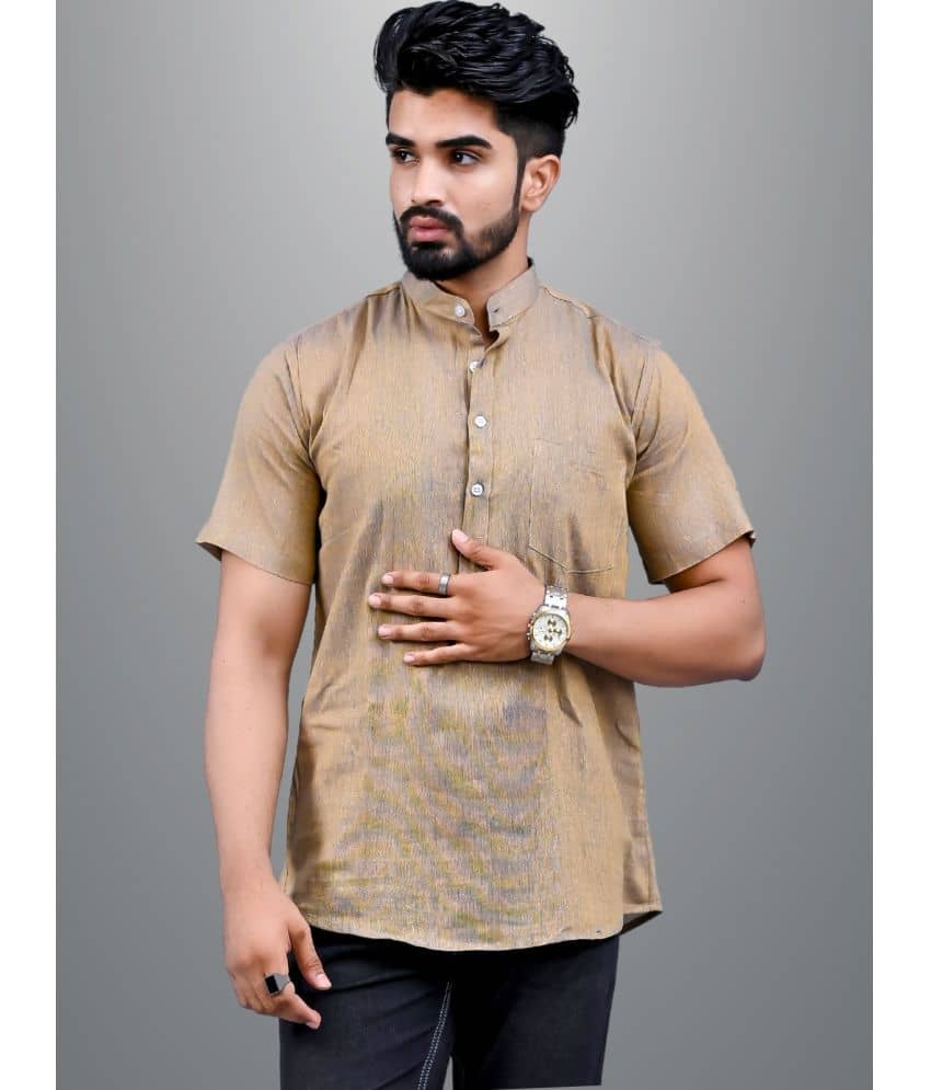 QuaClo - Brown Cotton Men's Regular Kurta ( Pack of 1 ) - Kurtas & Kurta Sets | Buy online on ZillyBuy
