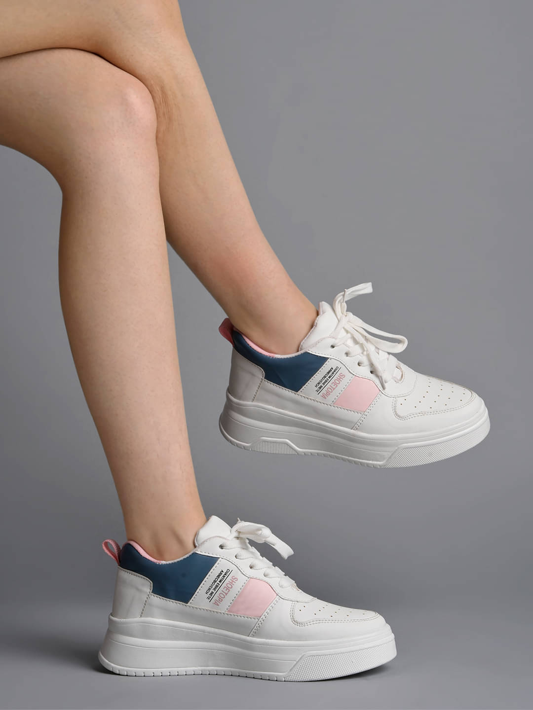     			Shoetopia - White Women's Sneakers
