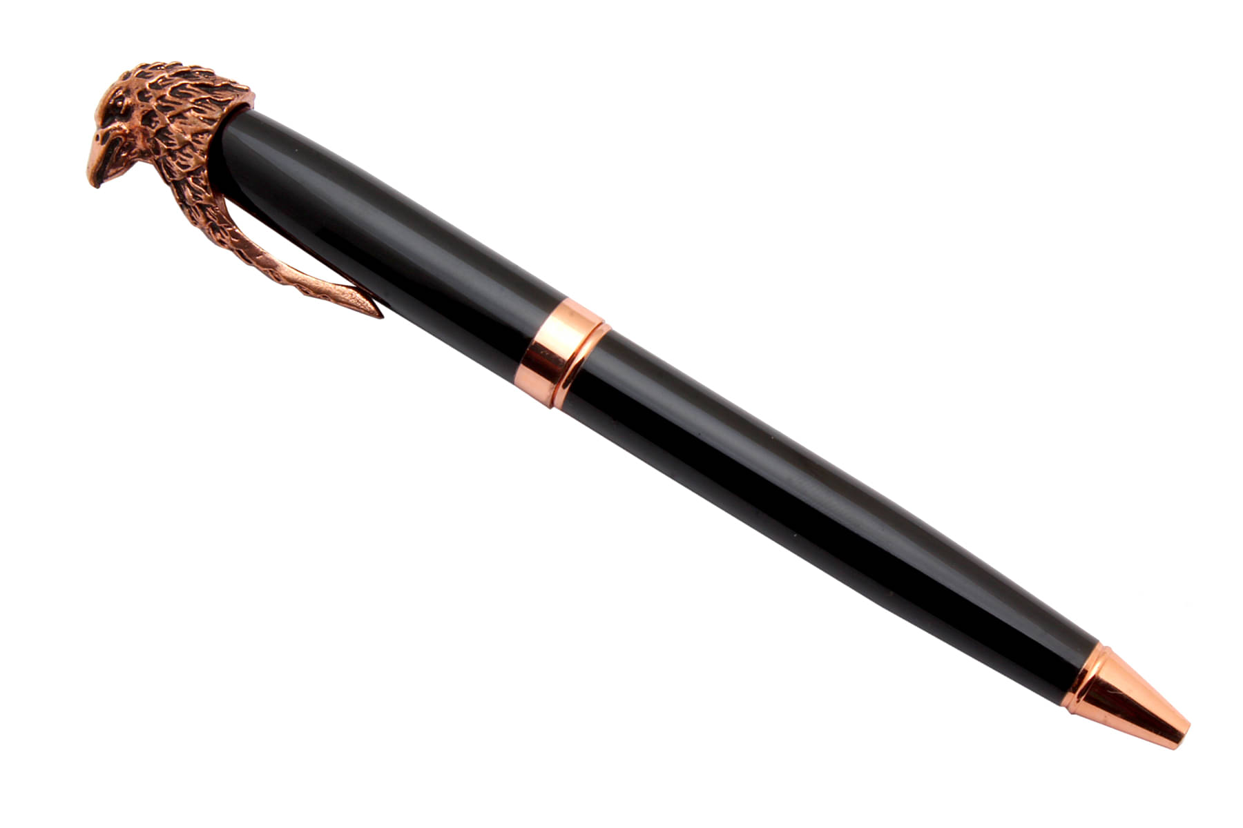     			Srpc Eagle Clip Edition Rose Gold & Black Metal Body Ballpoint Pen Blue Refill