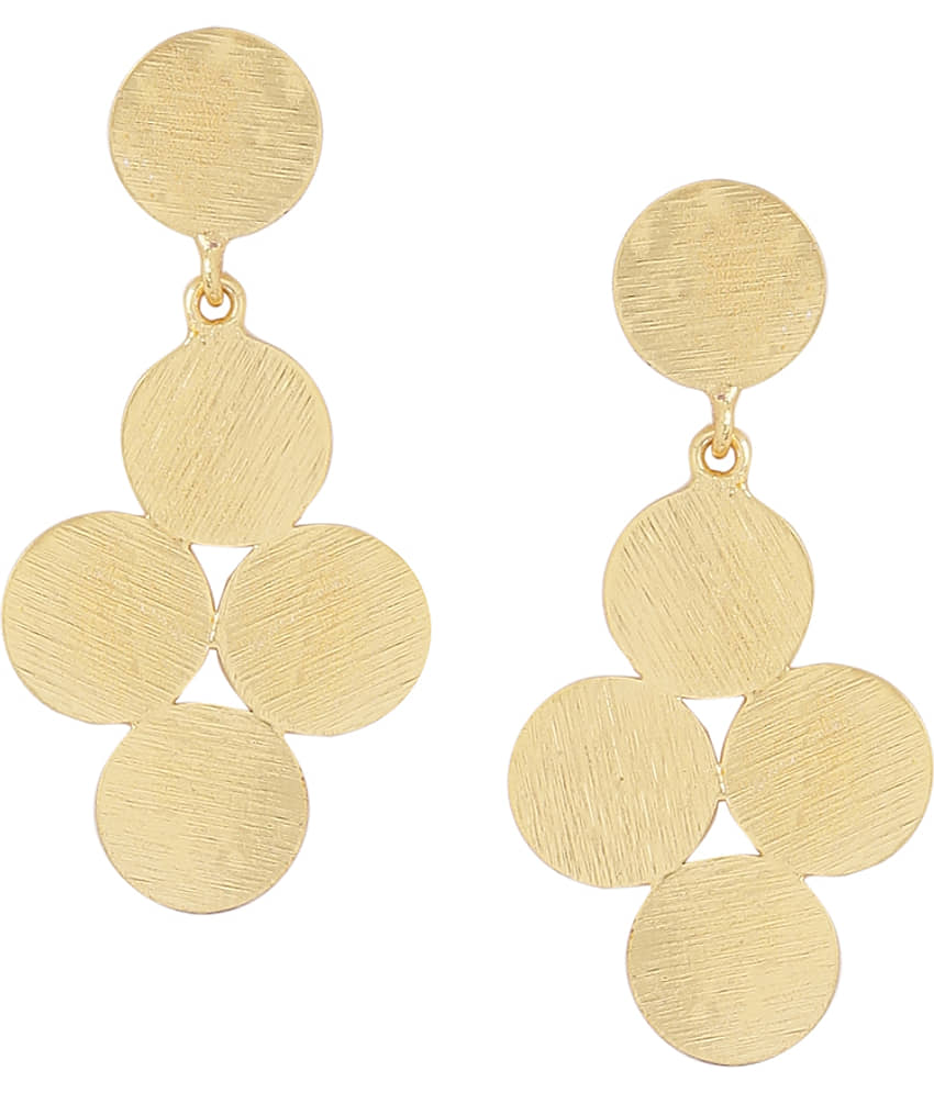 VIRAASI - Gold Danglers Earrings ( Pack of 1 ) - Earrings | Buy online on ZillyBuy