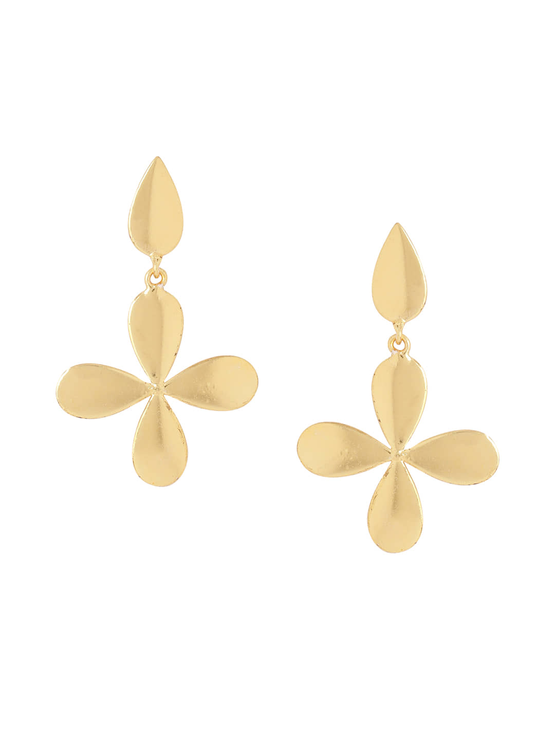 VIRAASI - Gold Danglers Earrings ( Pack of 1 ) - Earrings | Buy online on ZillyBuy