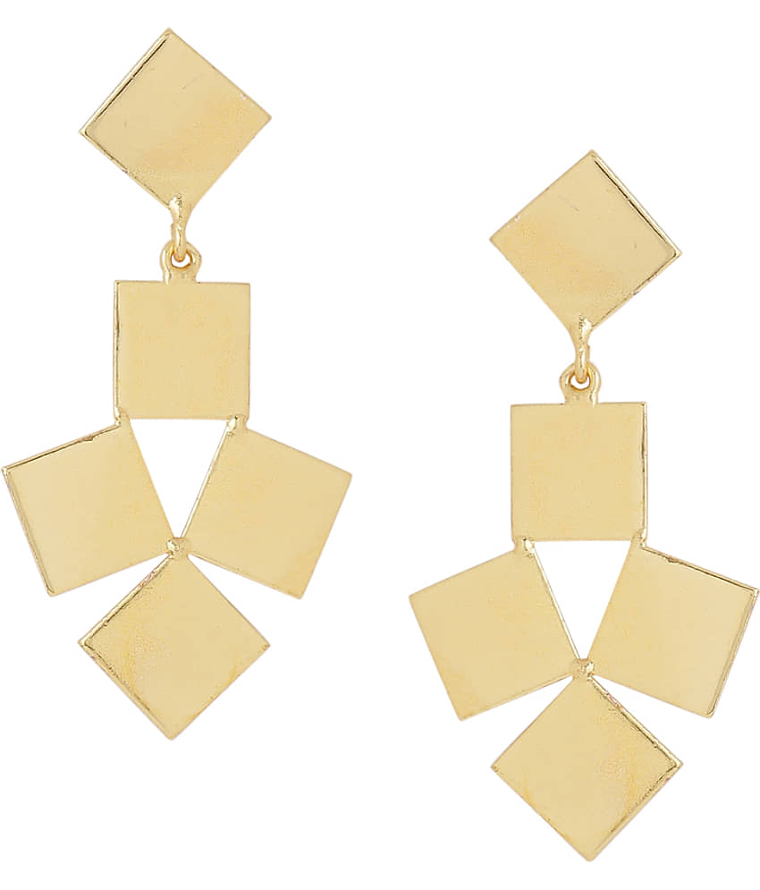 VIRAASI - Gold Danglers Earrings ( Pack of 1 ) - Earrings | Buy online on ZillyBuy