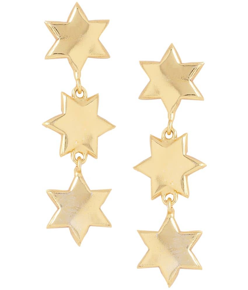 VIRAASI - Gold Danglers Earrings ( Pack of 1 ) - Earrings | Buy online on ZillyBuy