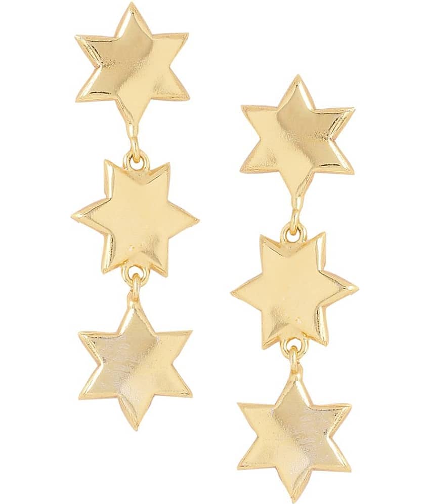 VIRAASI - Gold Danglers Earrings ( Pack of 1 ) - Earrings | Buy online on ZillyBuy